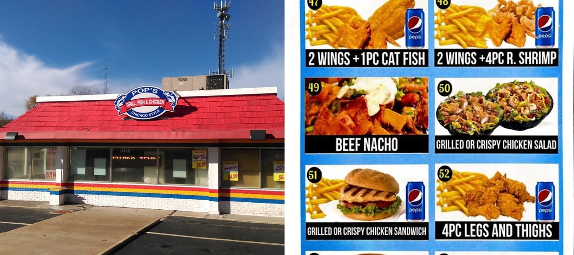 Pop's Grill, Fish & Chicken Menu