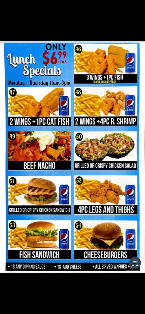 Pop's Grill, Fish & Chicken Menu image 1